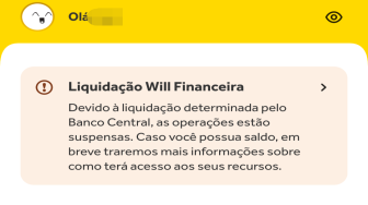 Institui&ccedil;&atilde;o de cr&eacute;dito digital entra em liquida&ccedil;&atilde;o por insolv&ecirc;ncia; cart&otilde;es foram suspensos e clientes devem aguardar orienta&ccedil;&otilde;es do liquidante