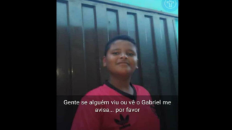 Gabriel costuma vender coisas na balsa Pipes e pela a beira rio. Ele desapareceu nesta manhã de terça-feira (24) em Araguaína.
