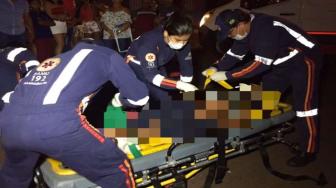 Com o impacto, o condutor do automóvel sofreu uma fratura no braço esquerdo e o condutor da moto, sofreu fratura no fêmur e no braço direito.