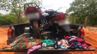 Em averiguação a polícia constatou que a moto Biz tinha registro de furto/roubo.