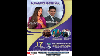 No evento haverá sorteio de brindes como: fogão, vale-gás e muito mais. A organização é da Assembleia Cristo para Todos, representada pelo o Pastor Calebe Martins.