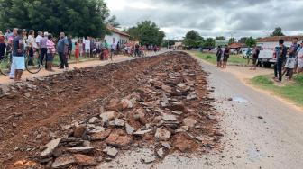 A obra tem finalidade de melhorar trafegabilidade e o comércio local.