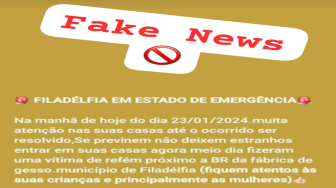 Informações falsas sobre reféns e insegurança circulam após assassinato de idosa; autoridades pedem cautela à população.