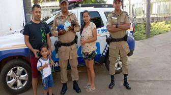 Pequeno Isaac estava sem ar, mas voltou a respirar após manobras de salvamento feitas por militares.