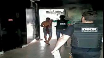 A mulher do suspeito também foi presa.
