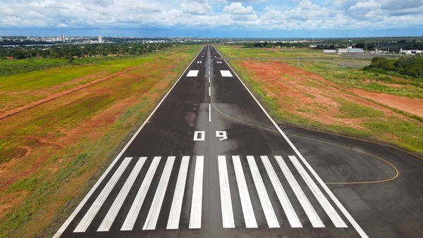 Pista do Aeroporto de Araguaína — Foto: Marcos Filho Sandes/Secom Araguaína