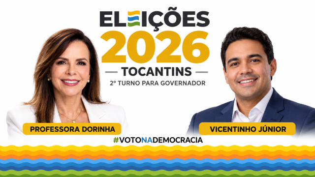 Dorinha e Vicentinho Júnior disputarão o Governo do Estado; Flávio Bolsonaro vence no Tocantins e enfrentará Lula no segundo turno nacional. Foto: Gerada por IA
