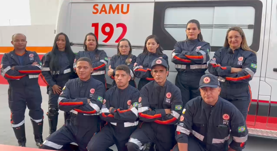 Equipe do SAMU de Filadélfia-TO. — Foto: Divulgação