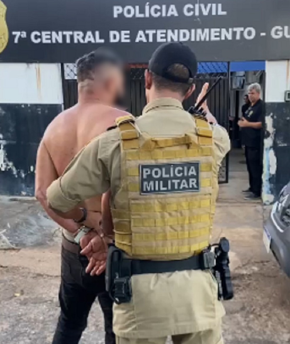 Suspeito de tentativa de feminicídio desacatou policiais e foi preso em flagrante — Foto: Divulgação