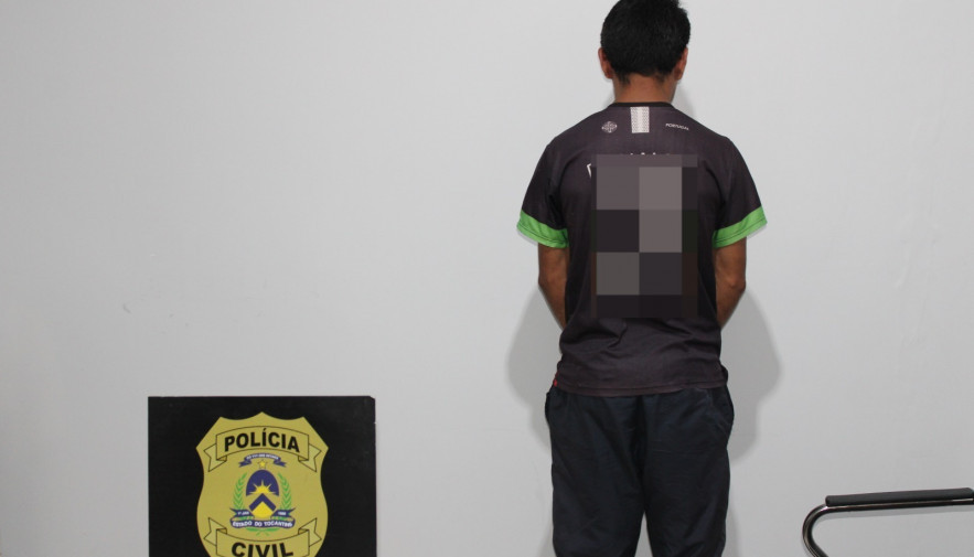 Homem foi preso pela Polícia Civil mediante cumprimento a mandado de prisão preventiva. - Foto: Ana Luiza Dias - DICOM SSP TO